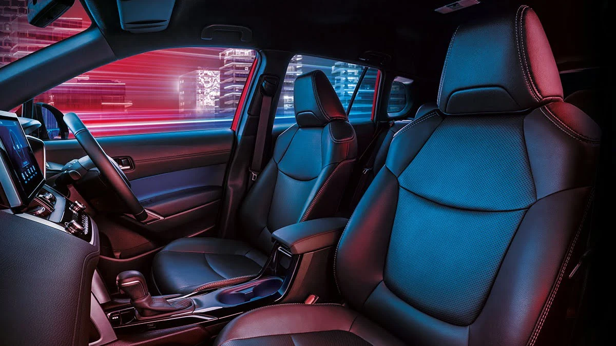 Centre Console with Sliding Armrest at the front seats area of Toyota Corolla Cross Hybrid Electric model