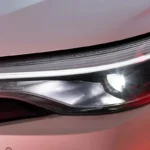 Toyota Corolla Cross GR Sport LED headlight detail showing modern lighting technology and premium design elements