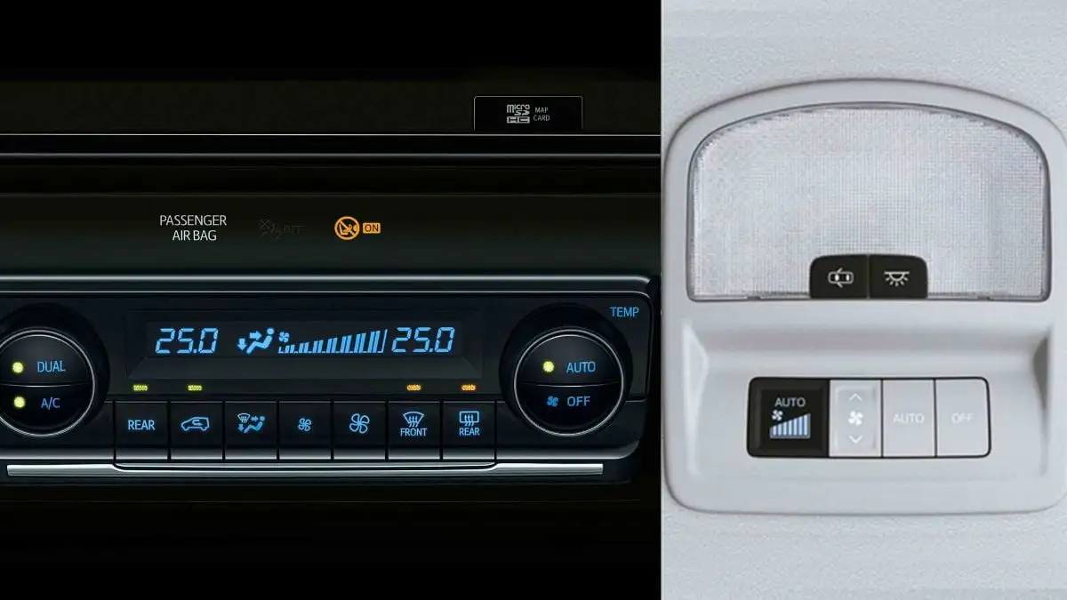 Toyota Fortuner is equipped with Front Dual-zone Automatic Climate Control with Rear Automatic Air Conditioning