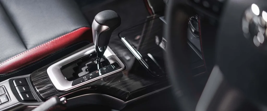 Close-up of Toyota Fortuner gear selector showing modern design with premium interior center console