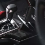 Close-up of Toyota Fortuner gear selector showing modern design with premium interior center console