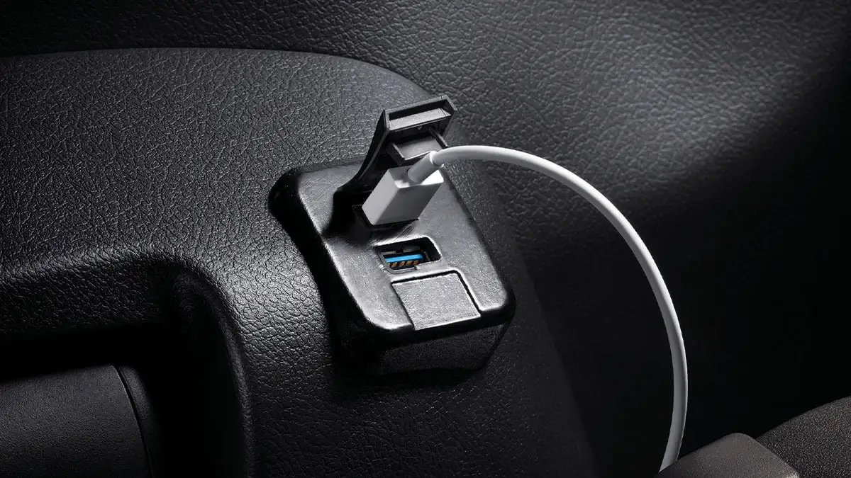 Toyota Fortuner is equipped with USB ports around the front, econd and third row seats