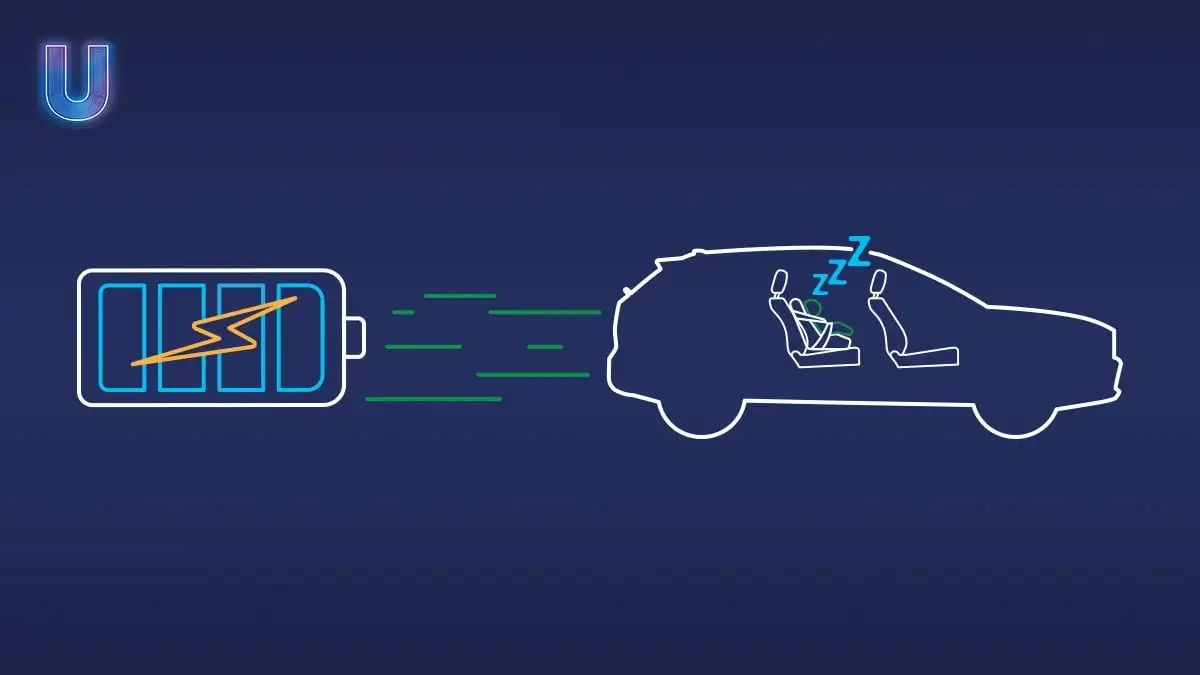Infographic demonstrating Toyota Corolla Cross Hybrid Electric and Innova Zenix Hybrid Electric silent driving mode with passenger comfort illustration