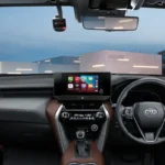 Toyota Harrier cabin featuring modern dashboard layout with digital display and premium interior materials