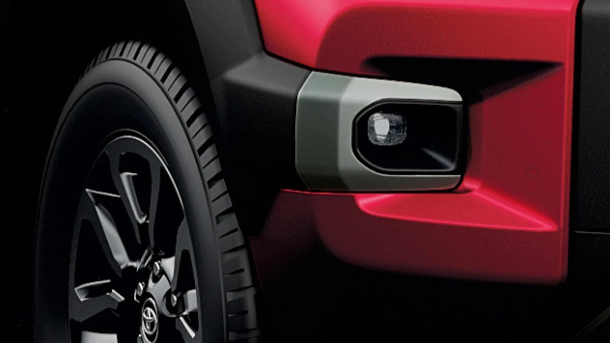 Toyota Hilux front fog light assembly featuring LED technology integrated into bumper with premium wheel design