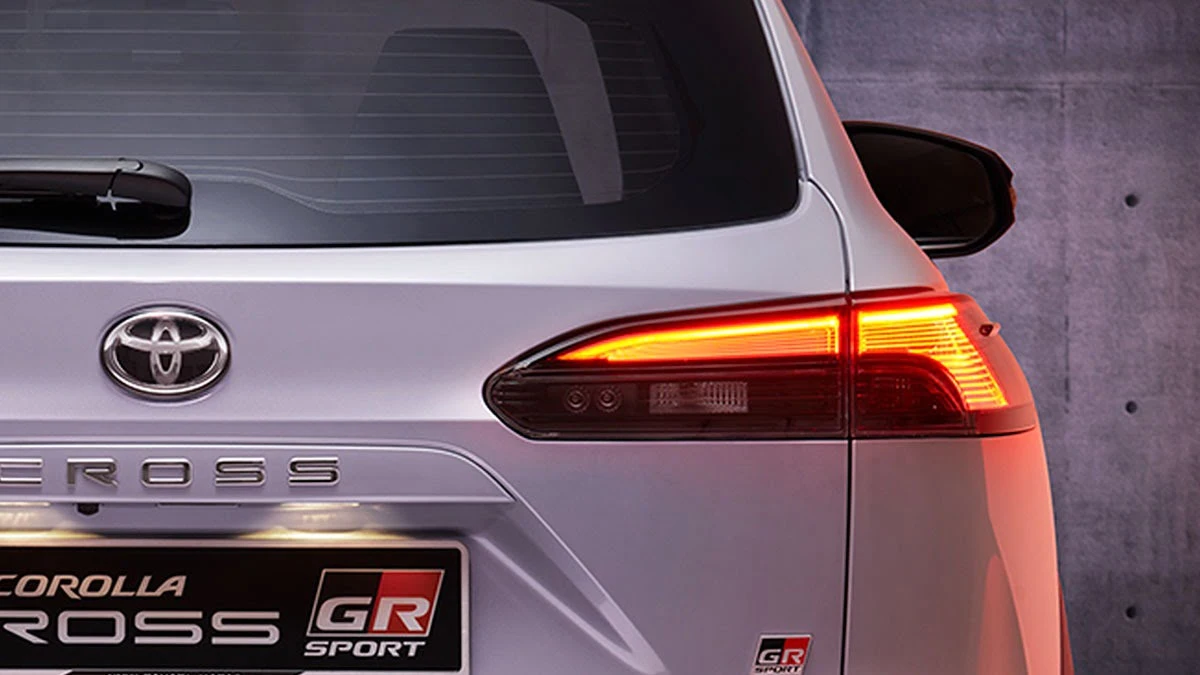 Toyota Corolla Cross GR Sport exterior showing Rear Combi Lamps With Clear Lens
