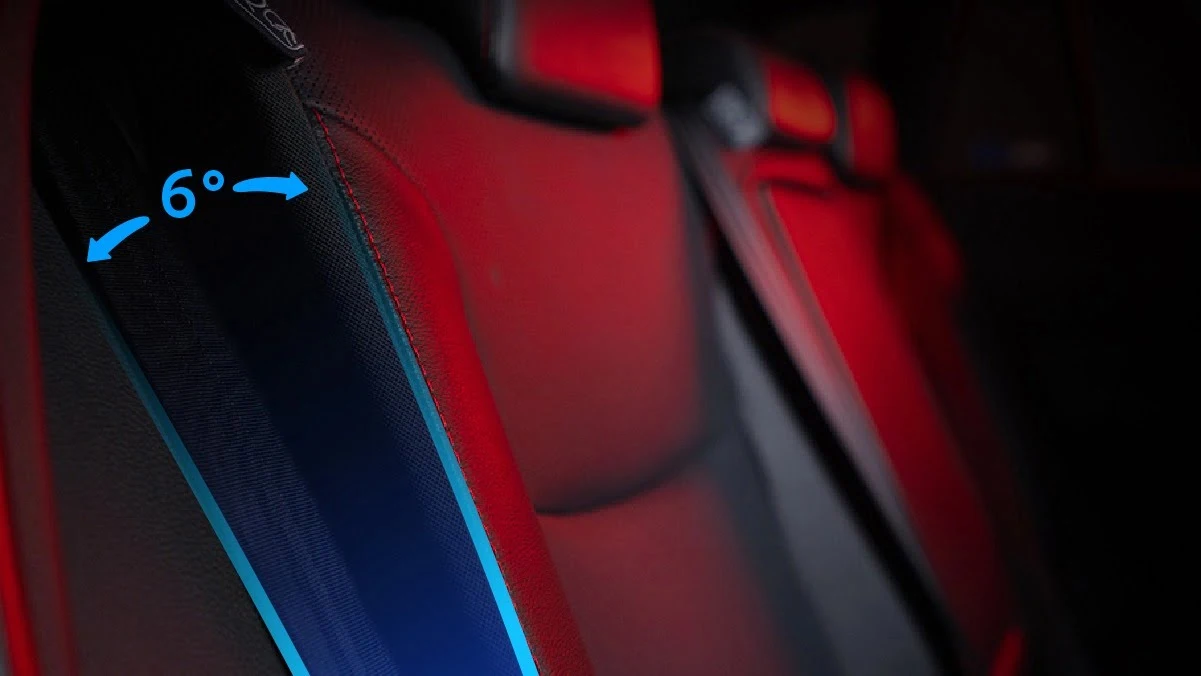 Toyota Corolla Cross GR Sport interior showing Rear Seats with 6° Recline Angle