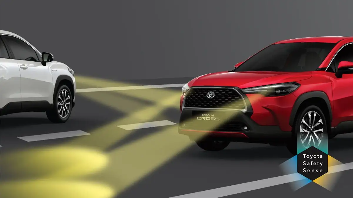 Toyota Corolla Cross with Safety Sense Automatic High Beam (AHB)