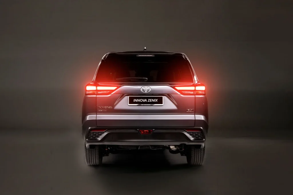 Toyota Innova Zenix rear taillight detail with LED technology and contemporary automotive lighting design