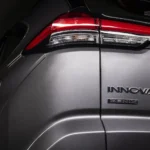 Toyota Innova Zenix model badge and rear taillight showcasing brand identity and premium finish