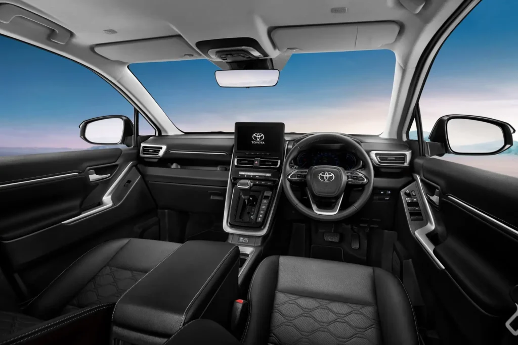 Complete Toyota Innova Zenix dashboard layout with touchscreen display and modern cabin architecture
