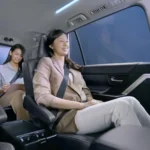 Interior comfort demonstration of Toyota Innova Zenix Hybrid Electric featuring relaxed family travel experience