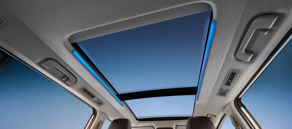 Premium sunroof feature in Toyota Innova Zenix Hybrid Electric providing natural light and spacious feel