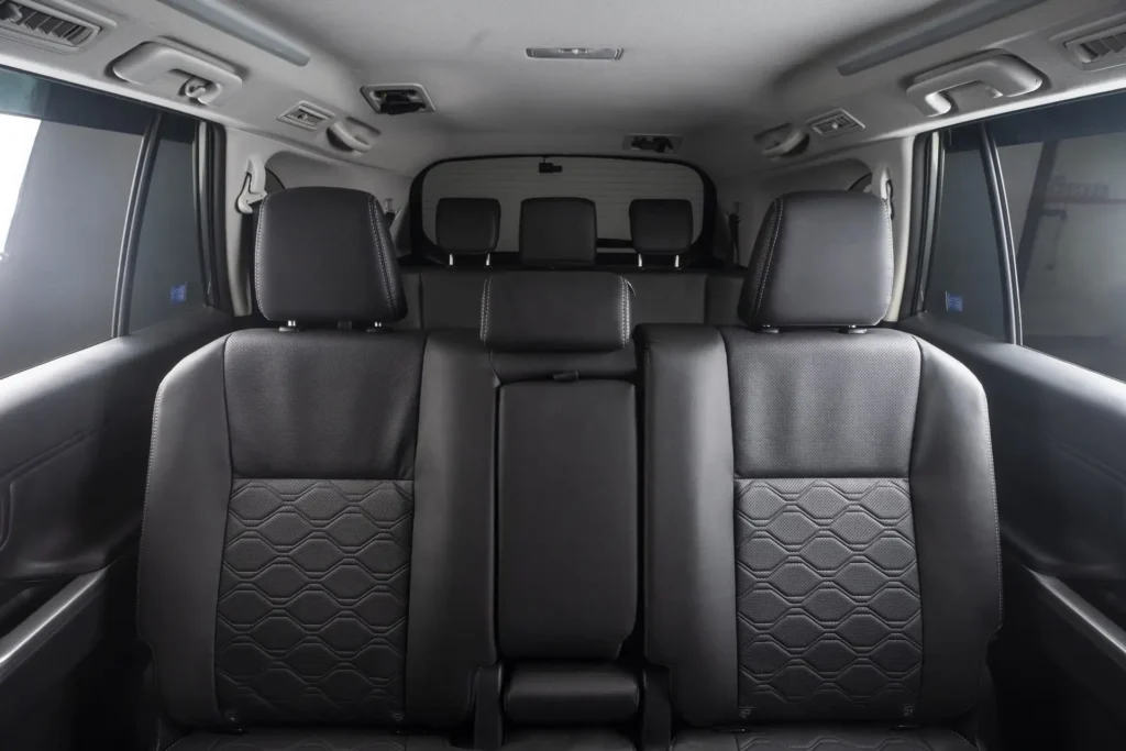 Toyota Innova Zenix spacious three-row seating configuration with premium quilted upholstery and headroom