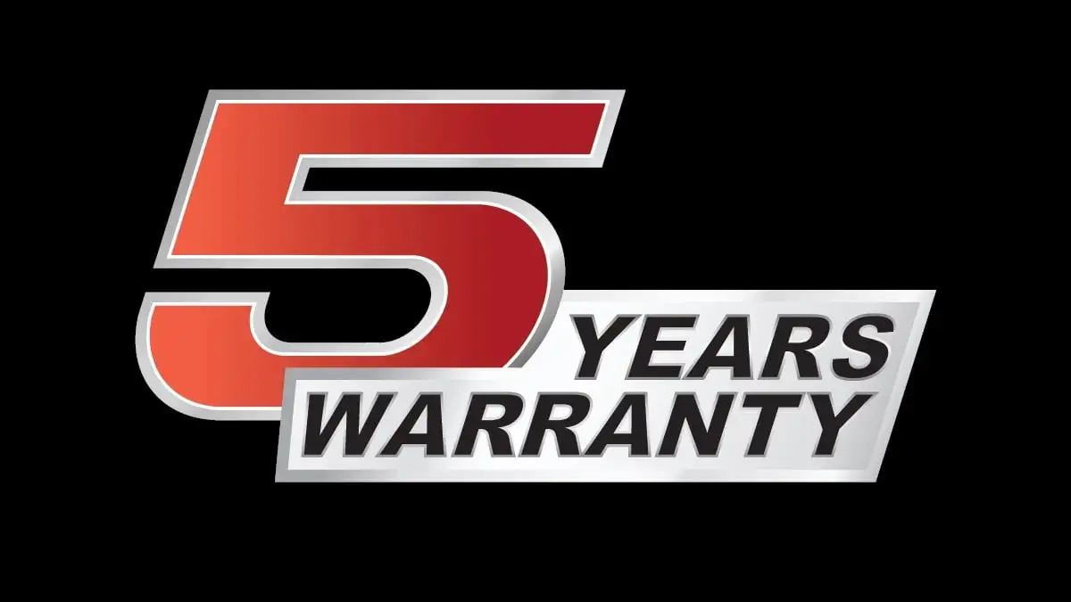Toyota 5 years warranty